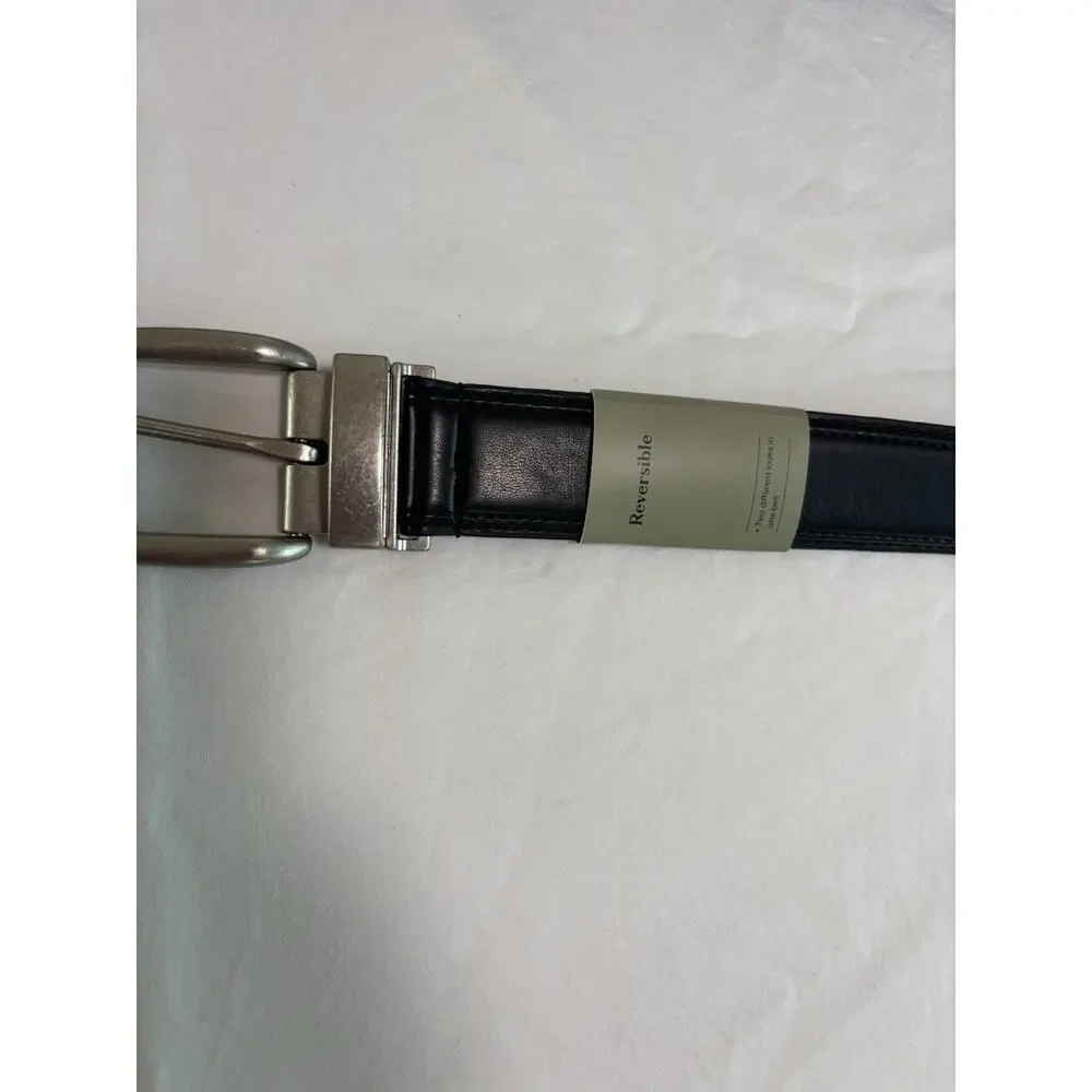 Goodfellow men's dress belt Black/brown large 36-40 NWT